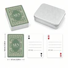 Custom Name And Date Playing Cards, Personalized Wedding Poker Deck With Card Face Design, Custom Text Card Backs For Wedding Receptions, Bridal Showers And Engagement Parties, Keepsake Game Night Gift For Couples, Newlyweds, Brides And Grooms - Multicolor - View 21