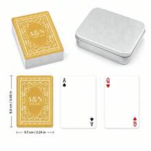 Custom Name And Date Playing Cards, Personalized Wedding Poker Deck With Card Face Design, Custom Text Card Backs For Wedding Receptions, Bridal Showers And Engagement Parties, Keepsake Game Night Gift For Couples, Newlyweds, Brides And Grooms - Multicolor - View 14