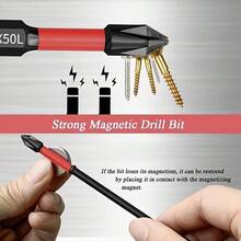 15pcs Magnetic Screwdriver Bit Set, Magnetic Screwdriver Drill Bit Set, High Torque Screwdriver Drill Bit, Quick Change Screwdriver Bits, 1/4" Shank, , For Electric& Manual Drivers - 15pcs - View 5