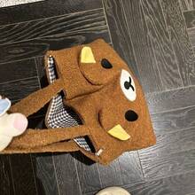 Rilakkuma Autumn/Winter Lamb Wool Easy Bear Large Capacity One Shoulder Tote Bag Cute Commuter Bag School Hot Item - Multi-color - View 1