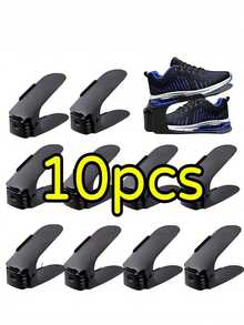 10/8/5/3/1pc Adjustable Plastic Shoe Rack - Space-Saving Organizer For Entryway, Hallway, Living Room, Shoe Cabinet - Multicolor - View 3