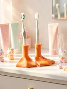 Foot-Shaped Pen Holder, Cute & Fashionable Desktop Storage, Strong Base Support, Easy Single Pen Access, Suitable For Students And Office Workers' Desks, Offices And Dormitory Tables Decoration - Multicolor - View 6