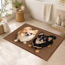 1pc Chihuahua Puppy Pattern Printed Faux Cashmere Kitchen Mat, Absorbent Kitchen Rug, Long Runner Mat, Sink Front Mat, Suitable For Kitchen, Bathroom, Entryway, Hallway, Laundry Room And Home Decor - Multicolor - View 10