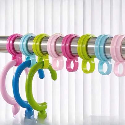 10pcs Automatic Anti-Slip Windproof Clothes Pegs Hooks, Laundry Clips