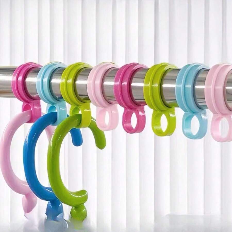 10pcs Automatic Anti-Slip Windproof Clothes Pegs Hooks, Laundry Clips - Multicolor - View 1