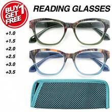 2Pcs Oversized Cat Eye Reading Glasses, Fashionable Printed Design, With High-Quality Spring Hinges, Suitable For Women's Daily Wear, With High-Quality Glasses Storage Bag - White - View 2