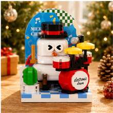 1pc/4pcs/325+Pcs Christmas Building Blocks Set, Christmas Building Blocks Set, Christmas Building Kit, Christmas Building Toy, Adult Christmas Gift, Birthday And Christmas Gift, Secret Santa Gift, Christmas Tree Building Blocks, Home Desktop Decoration, Christmas Building Blocks Set - 4-pack Christmas Building Blocks - View 9