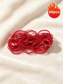 20pcs Large Long Morandi Color Rubber Bands, Multiple Colors, Heavy Duty High Quality Office Supplies, Suitable For Home, Kitchen And Office - A - View 11