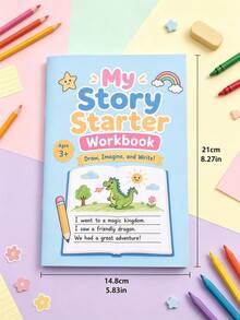 Toddler English Enlightenment A5 Workbook Read Sentences Circle Pictures Animal & Transportation Cognition Matching Activity Book Student Back To School Learning Supplies Teacher Reward Small Gift - Multicolor - View 8