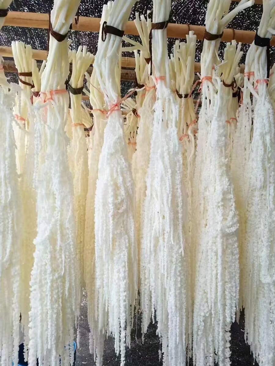 1/2/3/4/5 piezas Flores de amaranto artificiales colgantes, arte floral, decoración floral colgante, decoración de arco de boda, decoración de fondo - Blanco - Ver 1