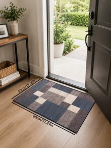 1pc Geometric Modern Living Room Area Rug, Black White Grey Printed Polyester Fiber Rectangular Easy Care Washable Home Rug, Suitable For Living Room, Hallway, Bedside, Sitting Room, Bedroom, Office, Kitchen, Farmhouse Home Decor - Multicolor - View 30