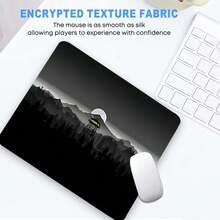 1 قطعة وسادة فأر صغيرة بتصميم غابة أسود وأبيض أنمي، حصيرة مكتب مربعة فائقة المتانة، وسادة فأر للكمبيوتر، حصيرة مكتب للمنزل والمكتب، حصيرة سطح المكتب للألعاب التنافسية، إكسسوارات مكتب ناعمة، ديكور مكتب الطالب، حصيرة طاولة - مشاهدة 5