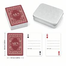 Custom Name And Date Playing Cards, Personalized Wedding Poker Deck With Card Face Design, Custom Text Card Backs For Wedding Receptions, Bridal Showers And Engagement Parties, Keepsake Game Night Gift For Couples, Newlyweds, Brides And Grooms - Multicolor - View 27