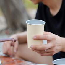 Outdoor Camping Stainless Steel Coffee Cup, Camping Water Cup, Tea Cup, Portable 350ML Wide Mouth Cup, Stackable Storage - Multicolor - View 6
