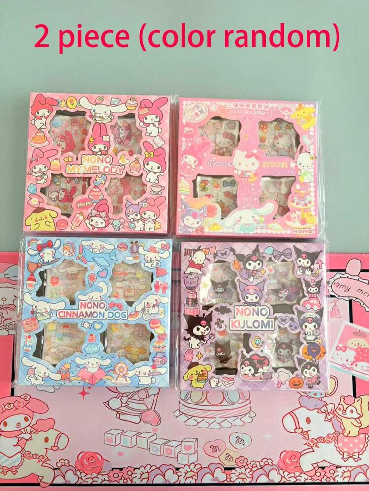 SANRIO 192件組 PET 貼紙套組，三麗鷗 Hello Kitty & Friends 與「香草捲」戶外主題，防水，可愛卡通與動物圖案，適合 DIY 手作、剪貼簿、裝飾筆記本電腦或水壺、製作手工藝術品或相簿 - 彩色 - 查看 11