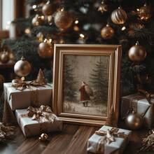 1 Piece, Santa Claus Canvas Painting: Vintage Style Holiday Artwork With Nostalgic Vibe, Classic Christmas Atmosphere, Snowy Forest Landscape, Printable Seasonal Wall Decor - Santa Claus, Yuletide, Xmas, Christmas Day, Canvas Wall Decor, Popular Autumn Farmhouse Style Canvas Poster, Suitable For Modern Home Decor, Room, Living Room, Bathroom, Kitchen, Living Room, Home Decor. - A - View 2