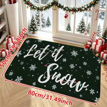 1/2/3pcs Christmas Theme Kitchen Rug, Flannel Kitchen Mat, Soft Comfortable Absorbent Non-Slip Machine Washable With Non-Slip Backing, Suitable For Multiple Scenes: Entrance, Living Room, Bedroom, Kitchen, Dining Room, Bathroom, Laundry Room, Hallway, Christmas Holiday Home Decor Multi-Functional Floor Mat - Multicolor - View 13