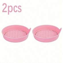 2pcs Silicone Car Cup Holder, Anti-Slip Diamond Texture Design, Universal Car Cup Holder Interior Accessory, Silicone Car Diamond Water Cup Mat, Anti-Slip Mat, Heat-Insulating Mat, Novel Style, Waterproof And Anti-Slip - Multicolor - View 15