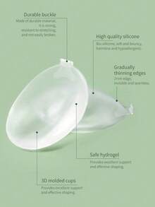 1pc Transparent Silicone Adhesive Bra, (Includes 20pcs Flower-Shaped Nipple Covers) Transparent Silicone Surface, Secure Front Connection, Fully Showcases Shoulder And Chest Lines, Suitable For Wedding Guest Outfits, Garden Party Events And Studio Photography. - Multi-color - View 5