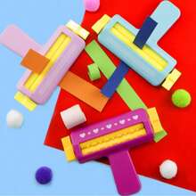 1pc Random Mixed Color Paper Edge Trimmer, Suitable For Handmade Crafts, Perfect For Cutting Aluminum Foil, Cardboard And Wax Paper - A - View 1