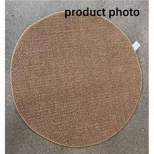 1pc Pineapple Rattan Round Rug, Suitable For Outdoor Patio, Balcony UV-Resistant Mat, American Casual Yard Wooden Deck Decor Carpet, Nordic Style Living Room Bedroom Versatile Round Floor Mat - Brown - View 18