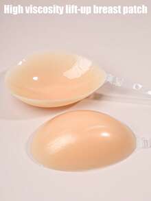 1pc Seamless Cup Bra, (Includes 20pcs Floral Nipple Covers) Off-Shoulder Exposed Cup Design, Transparent Adjustable Straps, Invisible Lingerie, Self-Adhesive Top, Sleeveless Backless Design, Lightweight Invisible, Smooth Touch, Daily Essential - Multi-color - View 6