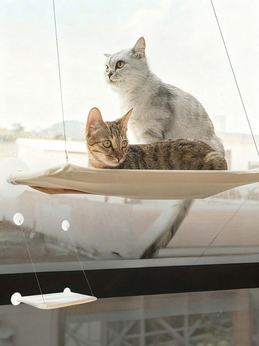 1pc Comfortable Cat Window Hammock, Easy To Install Cat Bed Cat Supplies, Provides A Relaxing Resting Place For Your Cat, Suitable For Cats Up To 15kg