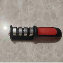 3-Stage Quick Knife Sharpener With Non-Slip Base, Multi-Function Kitchen Knife Accessory And Tool - Multicolor - View 11