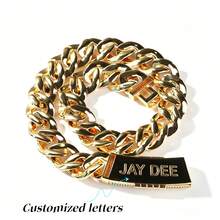 1pc 20MM Long Clasp Cuban Chain Hip Hop Personalized Daily Wear DIY Jewelry - Engraved Long Buckle - View 2