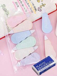 2/6pcs Macaron Correction Tape, Mini Correction Tape, Multi-Color Options, High Aesthetic, Large Capacity, Compact And Portable, Smooth Dispensing, Durable, Strong Coverage, Suitable For Students' Daily Homework, Note Correction, Back To School Season - A - View 13
