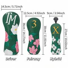 Peony Golf Set, Golf Club Head Cover; Golf Accessories, Made Of Dust-Proof And Durable Material, Providing Optimal Protection For Golf Clubs - Multicolor - View 6