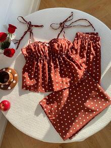 Women Two-Piece Outfits - Brown - View 3