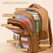 1 Set Fashion Capybara Large Capacity Backpack 3-Piece Set, Printed Design, Backpack + Crossbody Bag + Pencil Case, Back To School Essential, Multiple Colors Available, Perfect Gift For Capybara Lovers - Sets - View 2