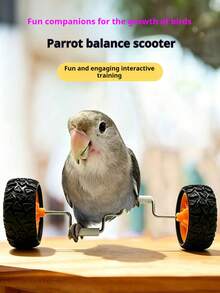 1pc/1set Bird Toy Balance Bike Training Set Parrot Bird Toy Balance Bike Small To Medium Bird Supplies Roller Skill Training Prop Cockatiel Bird Toy Holiday Gift - View 3