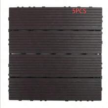 DIY Interlocking Deck Tiles Outdoor Patio Flooring Plastic Balcony Floor - Wood Grain Coffee Base - View 11