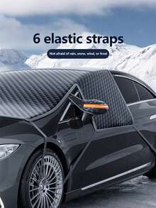 1PC Car Snow Cover Winter Sun Shade Car Sun Visor Car Sunshade Thickened Snow Cover Car Cover - A - View 2