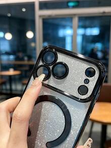 1件 磁吸鏈條電鍍 TPU 手機殼，適用於 iPhone 18/18PRO/18PROMAX/17Air/8p/X/XS/XR/XS Max/11/11 Pro/11 Pro Max/12/Phone 12 Pro/11 Pro Max/12/12 Pro/12 Pro Max/13/13 Pro/13 Pro Max/14/14 Pro/16 Plus/14 Pro Max/15/15 Pro/15 Plus/15 Pro Max/17/17pro/17promax 保護殼 - 黑色 - 查看 5