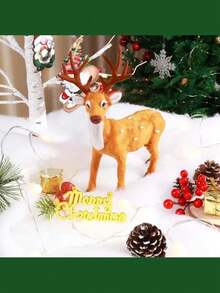 1pc White Christmas Snow Blanket 31.5*47.2 Inches, Artificial Snow Blanket, White Soft Fluffy Faux Snow Cover Cloth For Christmas Decoration, Cuttable And Patchable, Suitable For Creating Winter Wonderland Village Craft Background - White - View 2