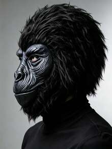 Halloween Gorilla Latex Mask, Halloween Costume Headpiece Suitable For Role Play Parties And Various Themed Events - Chimpanzee - View 3