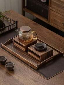 1 buah Dudukan Penghangat Teko Kayu dengan Tempat Lilin/Cahaya Teh - Alas Pemanas Teko Portabel, Aksesori Penghangat Tanpa Listrik, Cocok untuk Menyeduh Teh di Meja, Perlengkapan Penting untuk Kembali ke Sekolah - MultiWarna - View 3