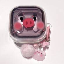 Cute Pink Pig Anti-Drop Earphone Protective Case + Keychain Pendant Compatible With Samsung Galaxy Buds4/4pro/3pro/2pro/3FE/FE/LIVE/PRO Wireless Bluetooth Earphone Shell - Cute Pig - View 6