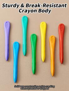 6/12/18/24/36PCS Crayons Vibrant Color Set, Triangular Non-Roll Crayons,Washable Crayons Mess-Free No-Stick Hands, Easy-Grip Ergonomic Shape, Ideal For Home School Classroom Art Activities, Back To School Essential Supplies - Sets - View 4