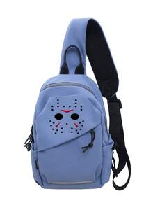 Myco Ghost Pattern Lightweight Business Casual Small Crossbody Bag, Casual Letter Pattern, Suitable For Teen Girls, Women, College Students, - Multicolor - View 9