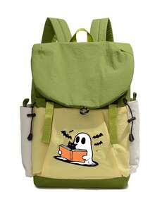 Myco Cute Halloween Pumpkin Backpack, Skull Outdoor Casual Backpack, Unisex Student School Bag - "Trick Or Treat" Design, Best Gift For Friends And Lovers - Multicolor - View 10