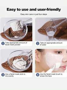 5/6/8/10/50pcs DIY Mask Mixing Tools Set, Mask Application Brush Set, Soft Bristle Brush, Measuring Spoon, Mask Bowl, Silicone Coated Brush, Stirring Rod, Silicone Cleansing Brush, Suitable For Home SPA Skincare - Clear - View 3