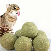 2/3/6pcs Cat Ball Silvervine Teething Stick Cat Grass Cat Toy Ball - Cat & Silvervine - Suitable For Kittens & Adult Cats - Interactive Play & Oral Care - Perfect Gift For Cat Lovers - Multicolor - View 1