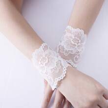 4 Pairs Lace Dress Anti-Slip Armbands With Fixing Straps - Armbands, Summer Handbands With Lace Decoration, Suitable For Jackets, Sweaters, Blazers, Shirts, Suits, Etc., Comfortable, Non-Tight, Removable Without Sewing - Multicolor - View 1