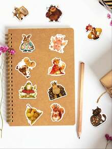 50 Buah Stiker Gaya Koboi Barat untuk Anak-Anak - Stiker Vinyl Tahan Air untuk Laptop, Botol Minum, Skateboard, Casing Ponsel, Scrapbook, Dekorasi Kantor, Hadiah - MultiWarna - View 8