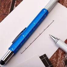 6-In-1 Pocket Genius Pen/Multi-Function Tool Set, Includes Level, Precision Screwdriver, Stylus And Ruler. Durable And Portable, Suitable For Phone Repair And Creative Work. Black. Adha Mubarak! - Multicolor - View 3
