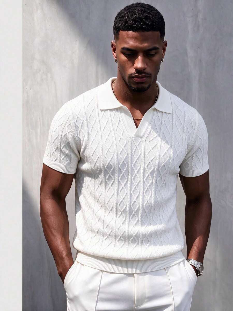 GRDR Men's Summer Knit Polo Shirt, Suitable For Outdoor Activities, Essential For Fashionable Outfits